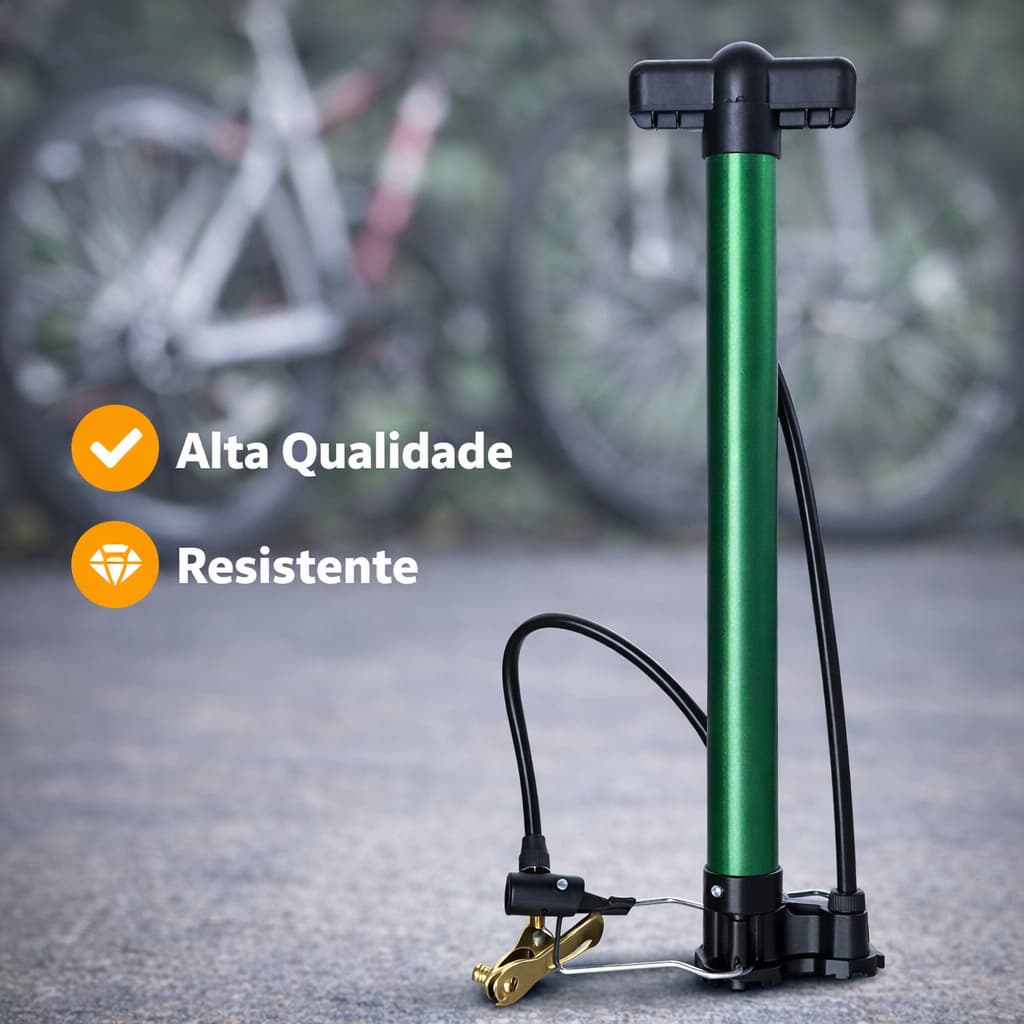 Bomba para Encher Pneu de Bicicleta Moto Carro bike bola piscina
