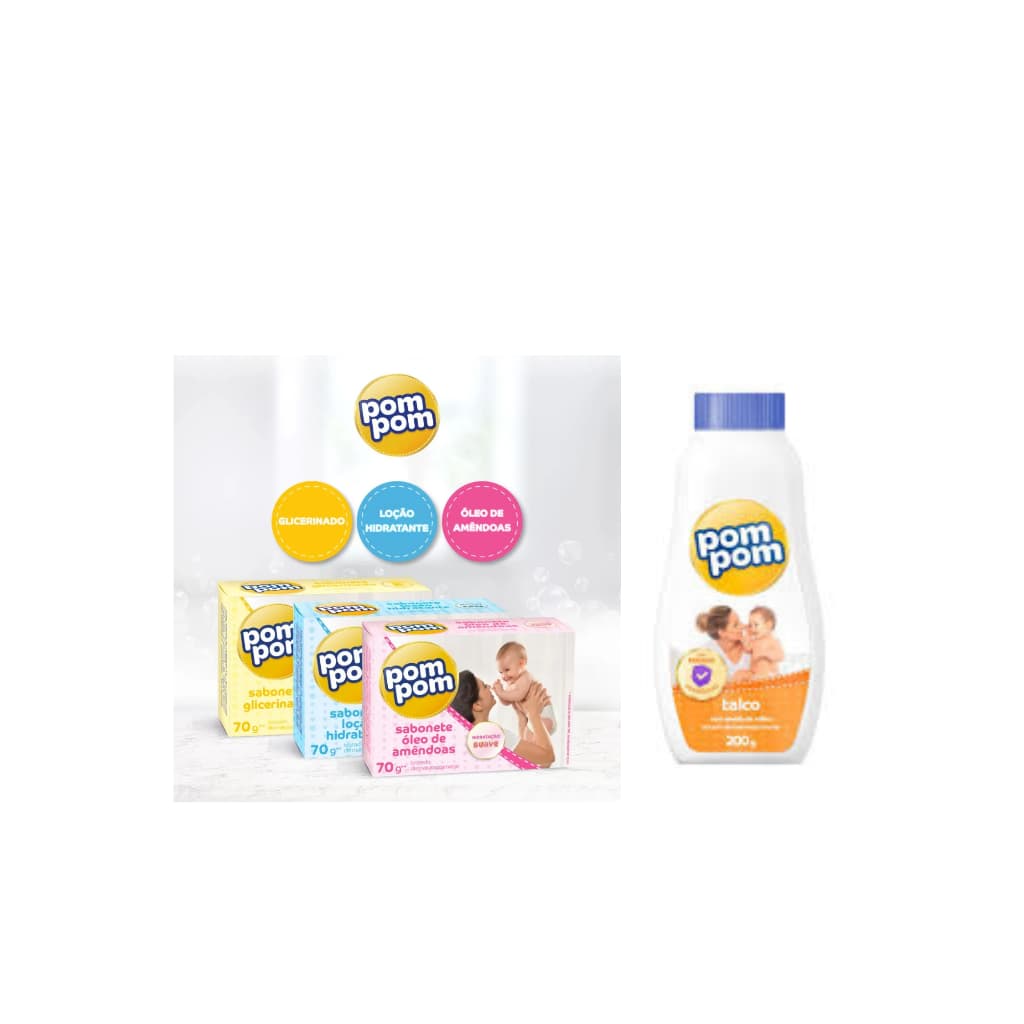 Kit Talco + Sabonete Pom Pom