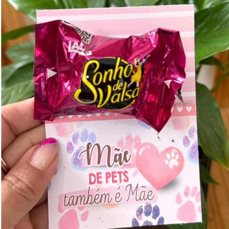 Cartão Para Chocolates Bombom Cestas Batom Cliente especial Mimo Empresas Dia das Mães/Mulher