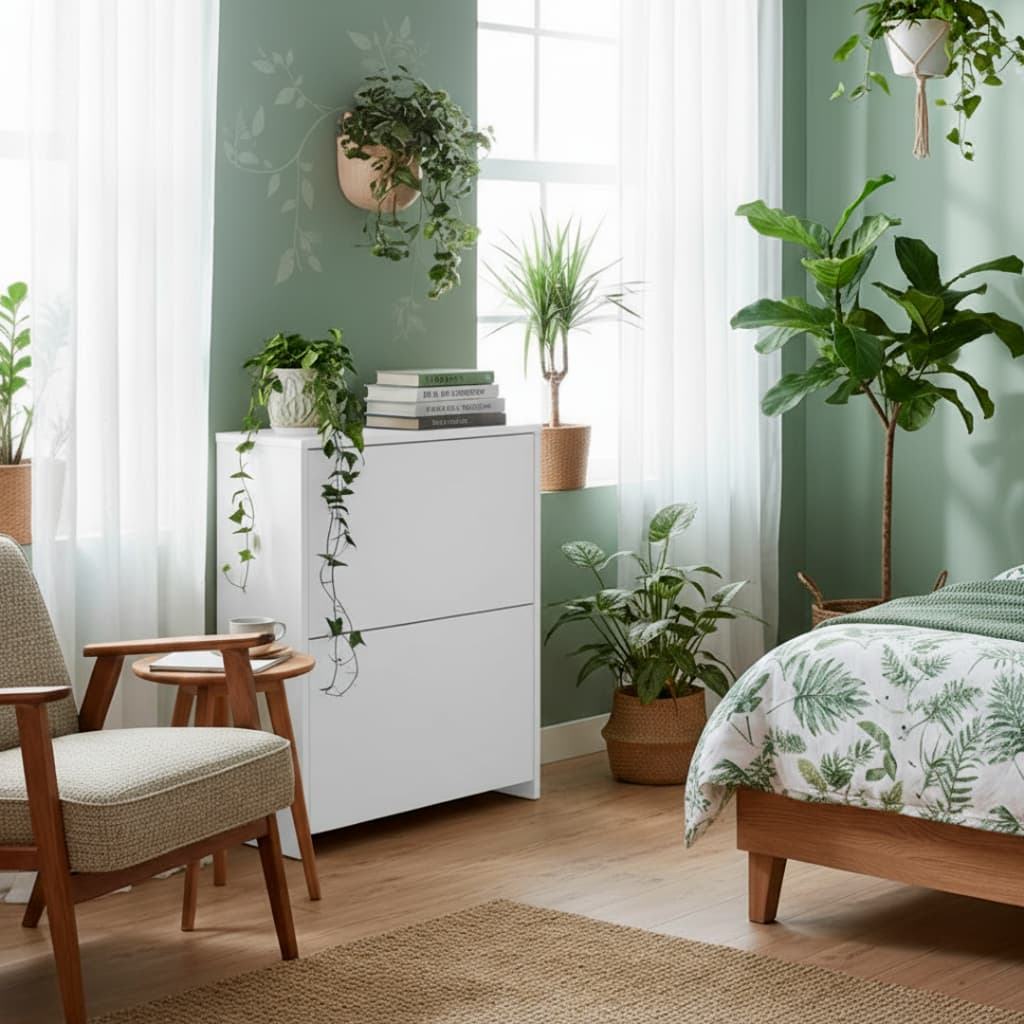 Sapateira com 2 Compartimentos Multiuso Organizador Para Quarto e Closet