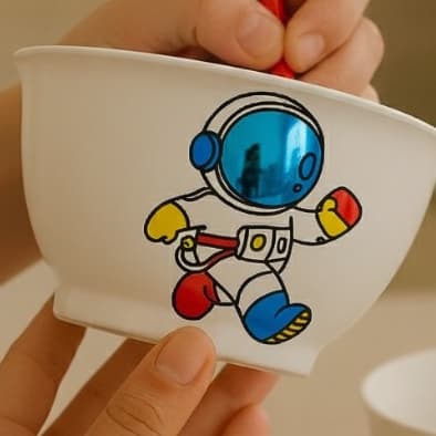 Kit 10 Cumbucas 400ml Astronauta interativo colorir infantil dia das crianças mágico plástico