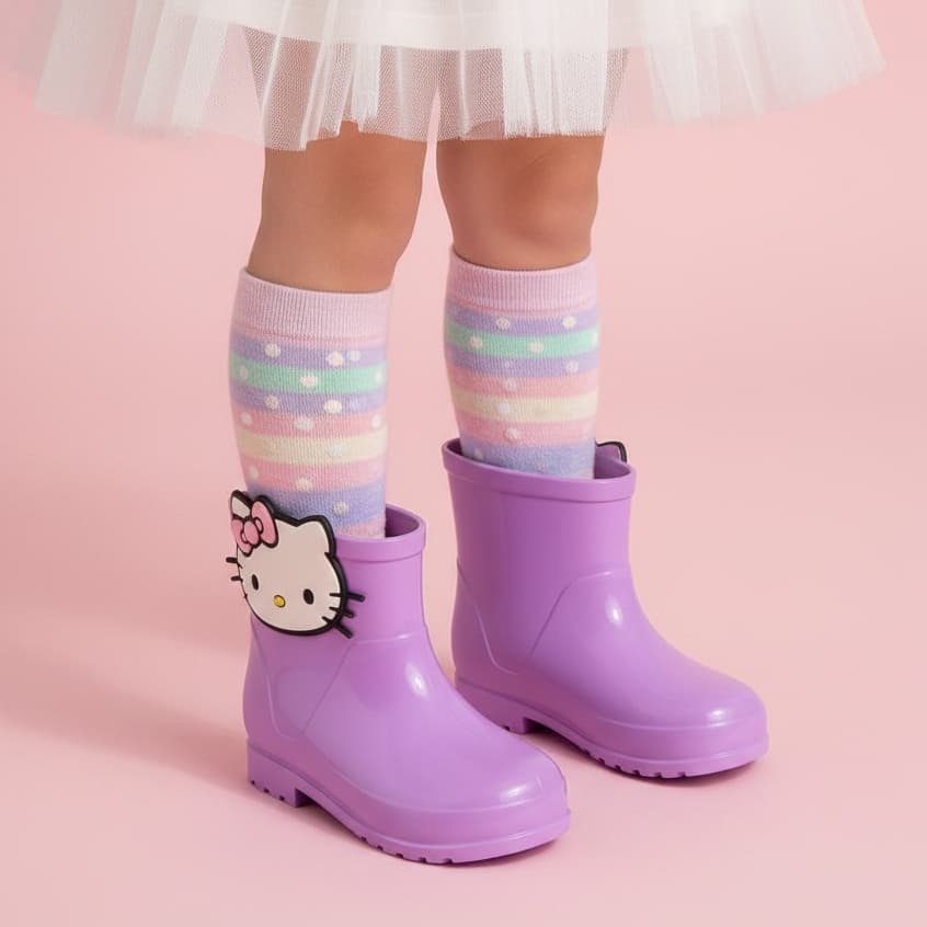 Galochas Infantil Femininas Criança Confortável Chuva Impermeável Cano Baixo Bota Unicórnio