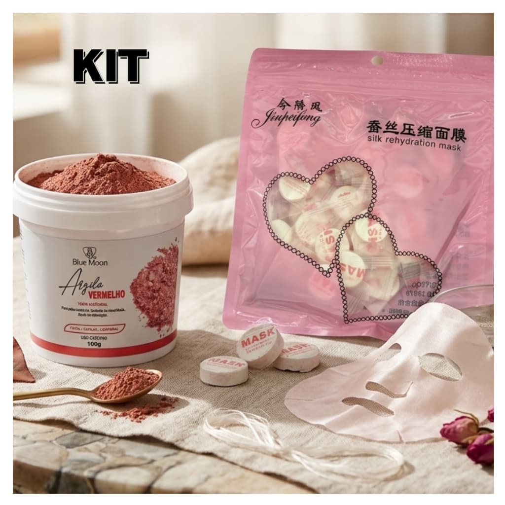 Argila facial blue moon e máscara facial, espátula, saúde, bem-estar, limpeza hidratação