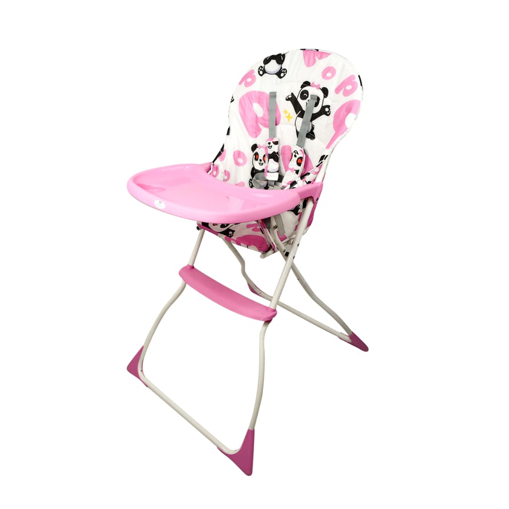 Cadeira Refeição Alimentação Alta para Criança Rosa.