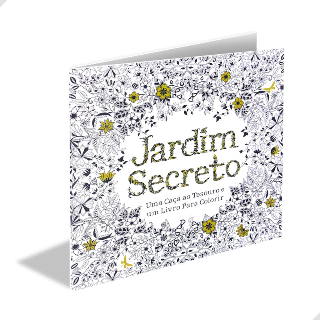 Livro de Colorir Jardim Secreto Relaxante Antiestresse 16 Paginas Mandala Desenhos Terapêuticos