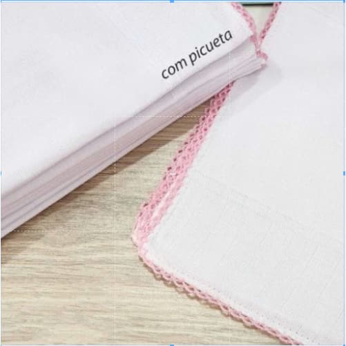 Fralda De Ombro Tecido Premium Valletex Picueta - 35x80cm - Com Faixa Pinte e Borde