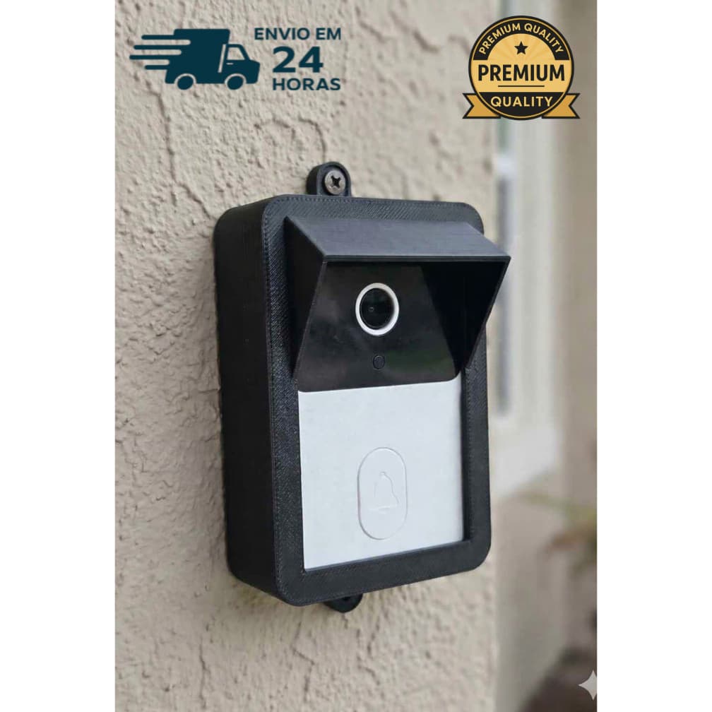 Capa Protetora Anti-Furto para Campainha Tuya M8/M9/X9/T23 – à prova d’água e vandalismo