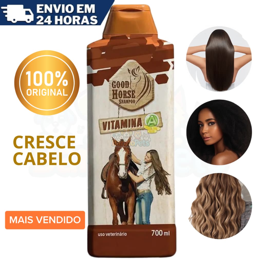 Shampoo de Cavalo Good Horse Com Vitamina A Cresce Cabelo o Famosinho - Original
