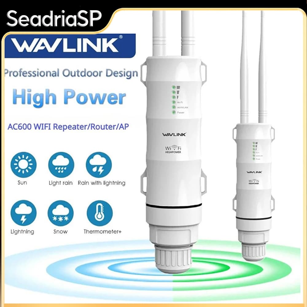 Roteador Repetidor Wifi Externo Wavlink AC600 2.4/5g AC1200 N300 1Pcs