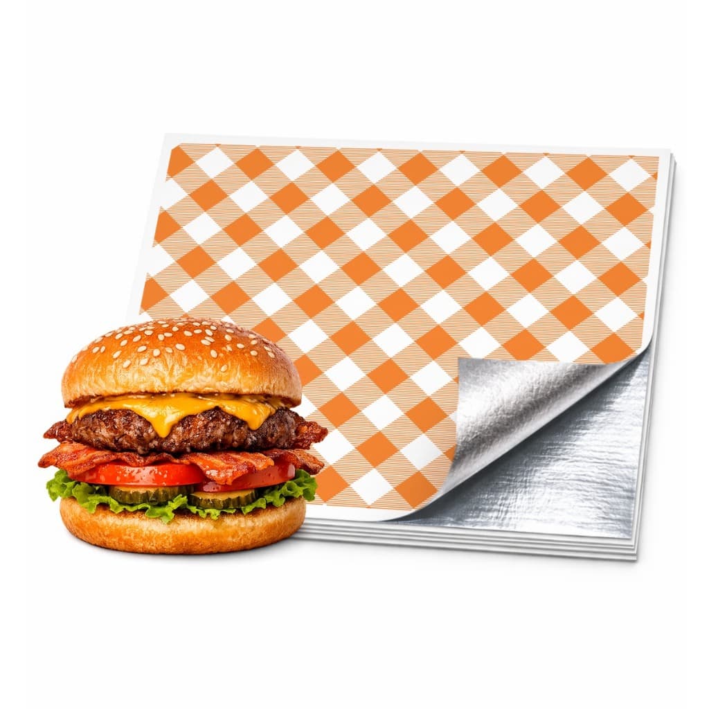 500 papel acoplado térmico 33x38 laminado metalizado xadrez