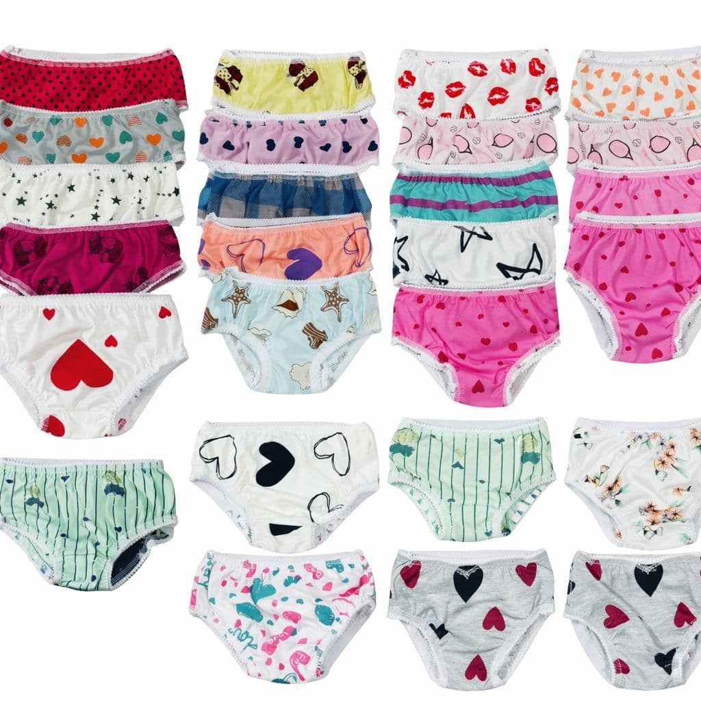 kit 10 Calcinha Infantil 100% Algodão