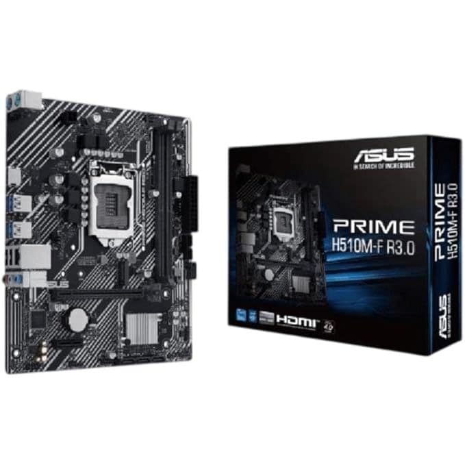 Placa-mãe ASUS Prime H510M-F, 64 GB, Soquete LGA 1200, mATX, DDR4