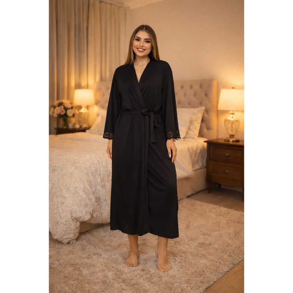 Robe Longo Roupão Kimono Feminino