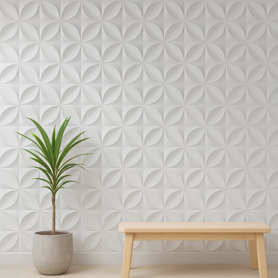 Kit 50 Placas 3D PVC 25x25cm – Revestimento De Parede Decorativo Moderno