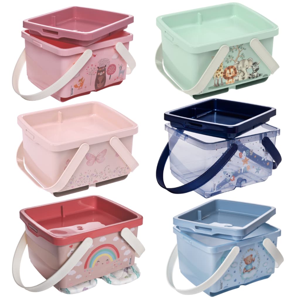 Caixa Organizadora Decorada 4,6 Litros Infantil Porta Fraldas Bebê Plasútil