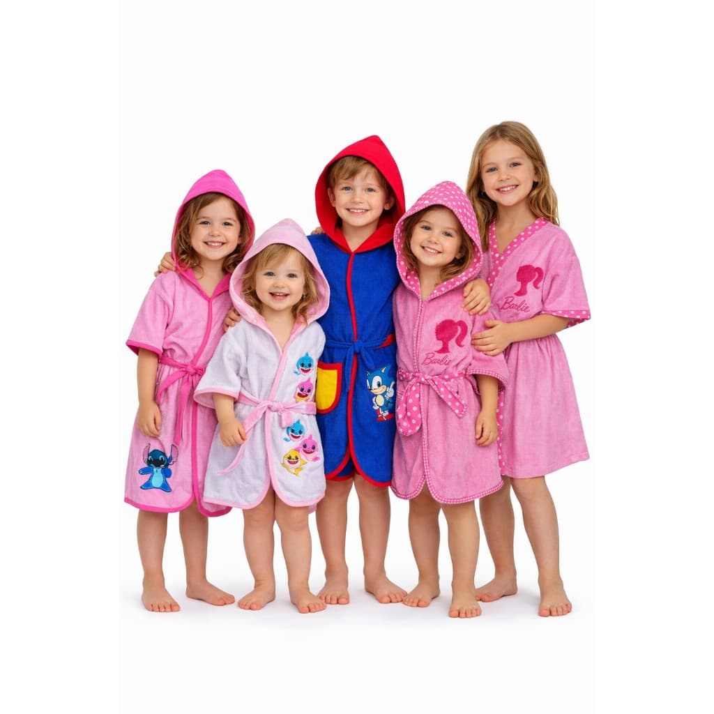 Roupão Infantil e Juvenil Bordado