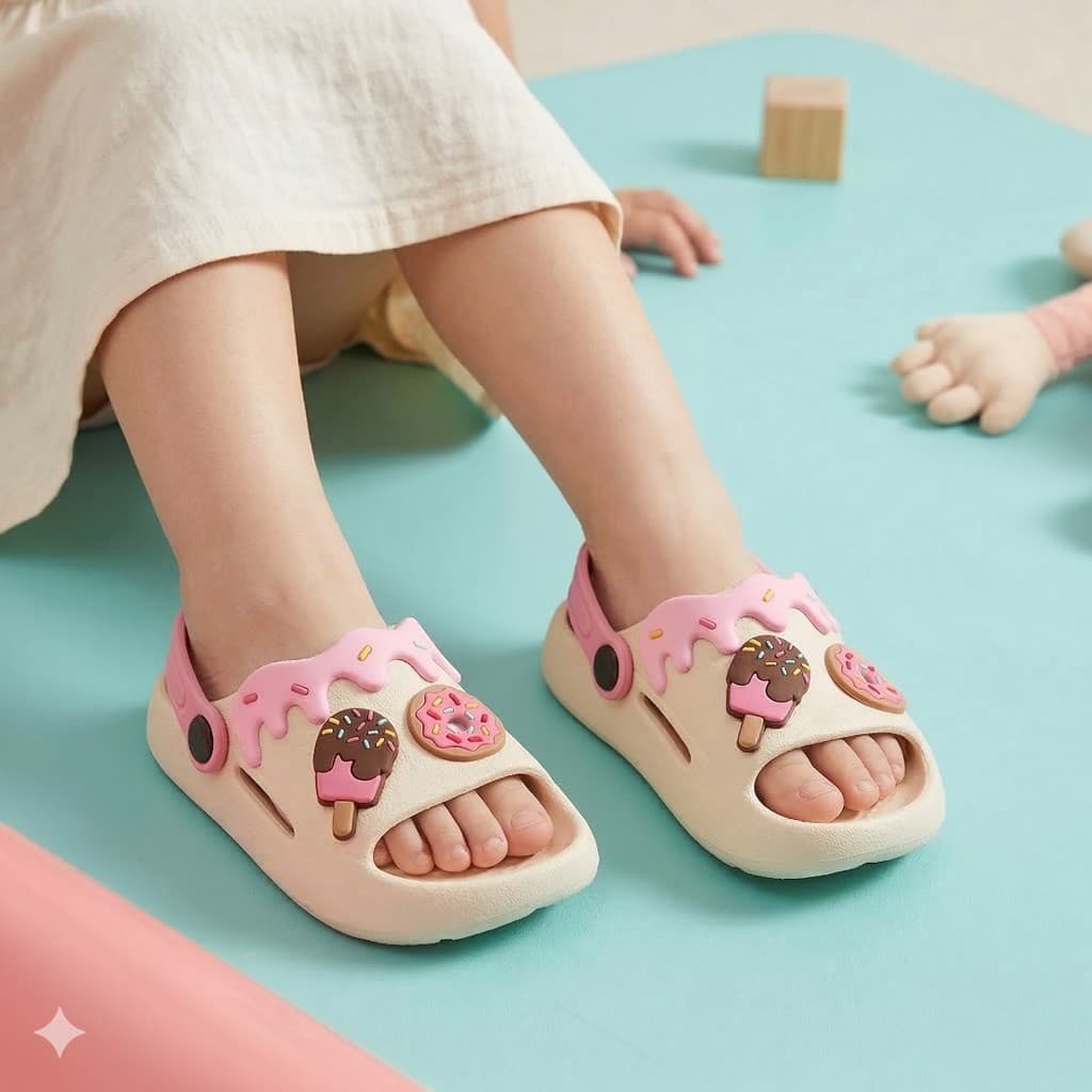 Chinelo Nuvem Slide Menina Feminina Doces Colorido Delicado Escola Leve Macio Antiderrapante