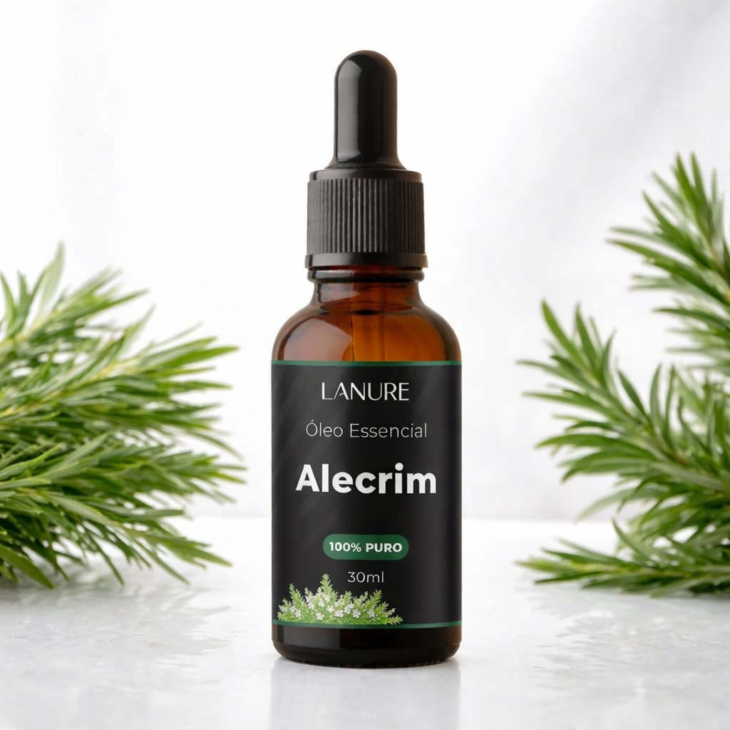 Óleo Essencial de Alecrim Tea Tree 100% Puro 30ml Lanure Para Cabelo Pele e Corpo