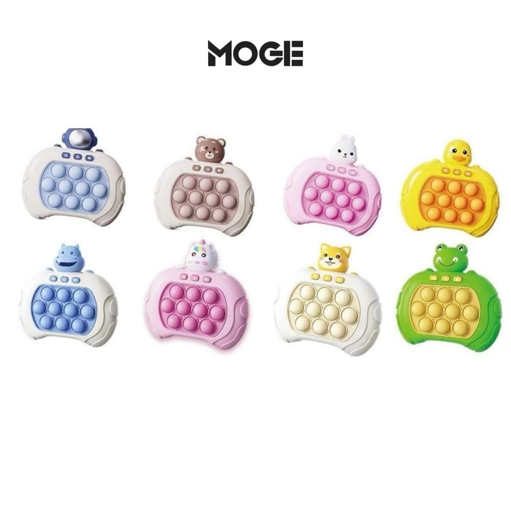 Kit 5x Mini Game Pop It Eletrônico | Anti-stress | Luz LED | Portátil | Modelos Sortidos