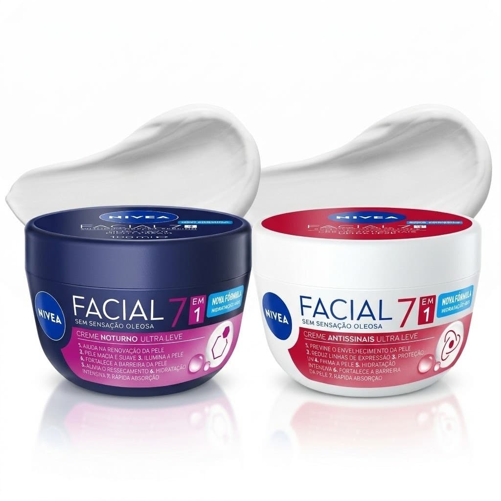 KIT NIVEA Creme Facial Antissinais 100g BBB 26 + NIVEA Creme Facial Noturno 100g BBB 26