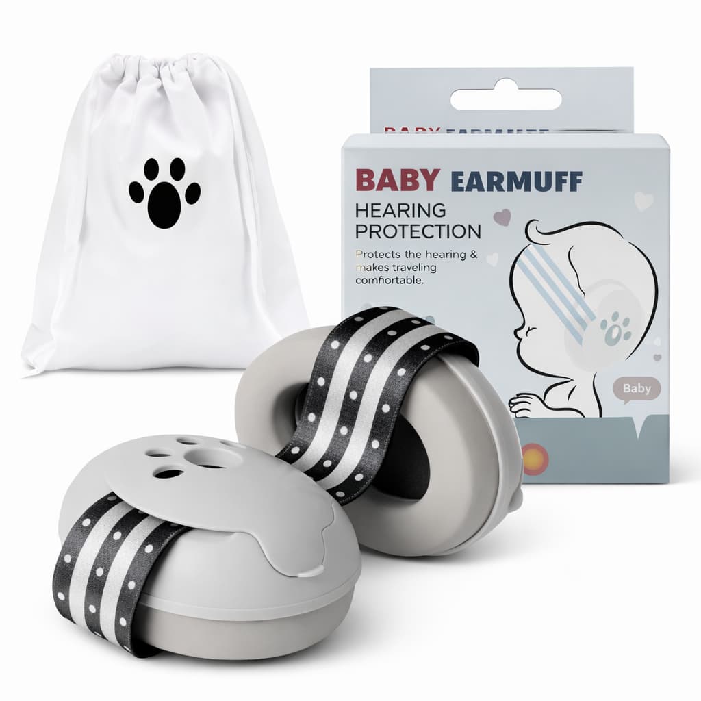 Fone Abafador De Ruído Som Protetor Auditivo Auricular Ouvido Tipo Concha Infantil Criança Bebê 0 a 5 Anos Autismo