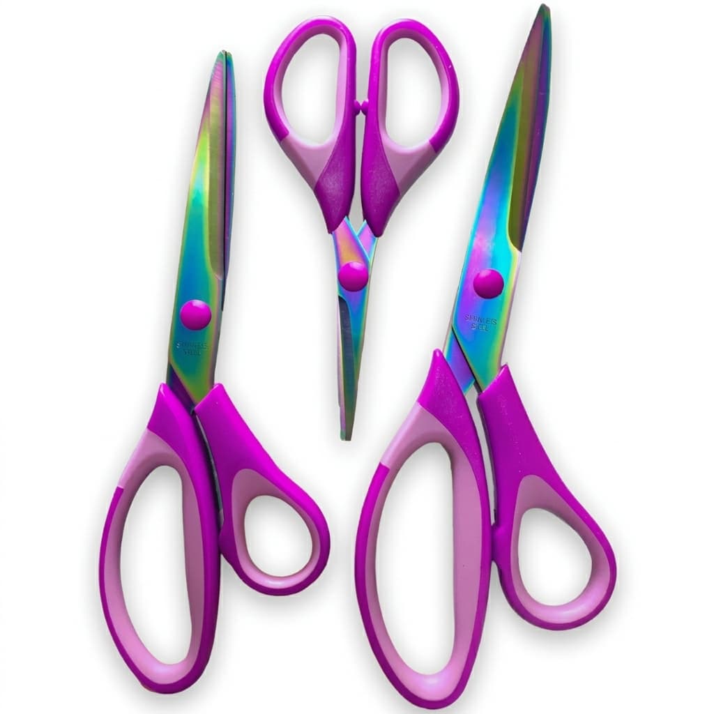 Kit Tesoura de Titânio Profissional 3 Unidades A MELHOR DO MERCADO