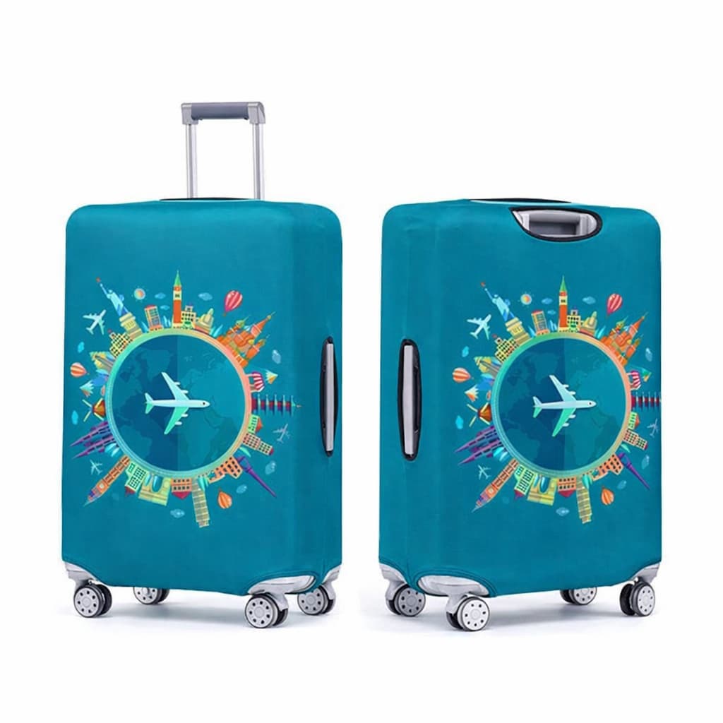 Capa Protetora Elástica Grossa com Zíper para Mala Grande de 23Kg e para Mala Pequena de 10Kg1 Unidade