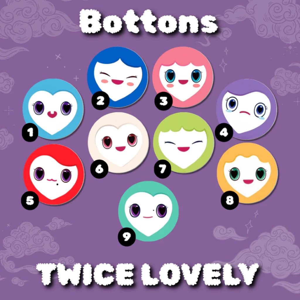 Twice Lovely Kpop Bottom Pin Broche Bottons Fanmade