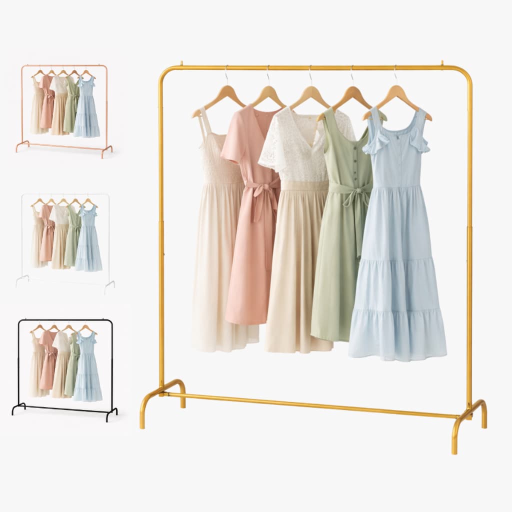 Arara de Roupa Retrô Articulada Retrátil 1,20m de Largura em Metal com Altura Ajustável – 4 C