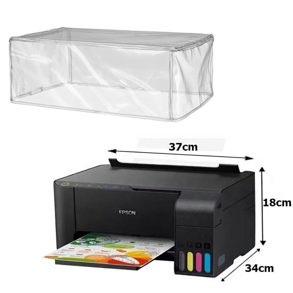 Capa Impressora Epson L3250 L1250 L3150 L4150 L4160 L6161 L3110 L3210 L4260 Toda Transparente