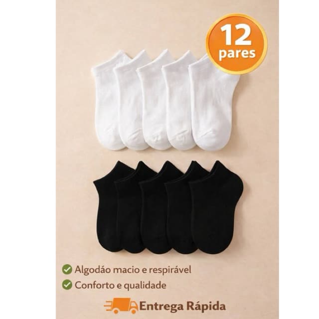 Kit De 3 a 12 Pares De Meias INFANTIL Algodão