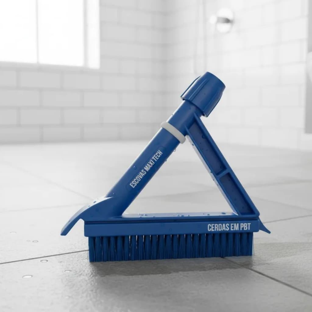 Escova Para Limpeza De Rejunte Azulejo Parede Piso Azul