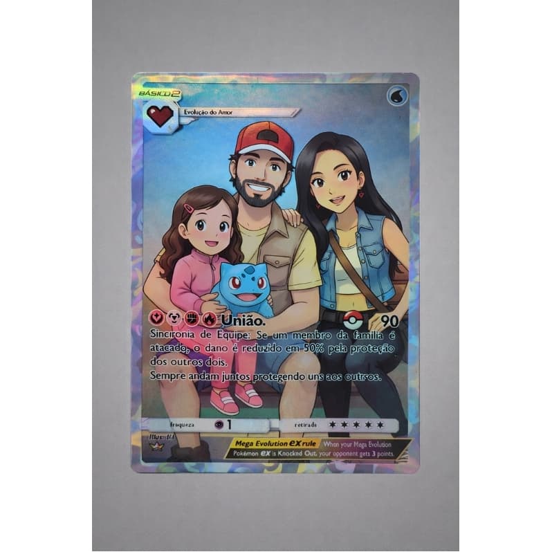 Cartas Personalizadas Colecionáveis - Estilo Anime - POKÉMON - FOIL | Presente Afetivo