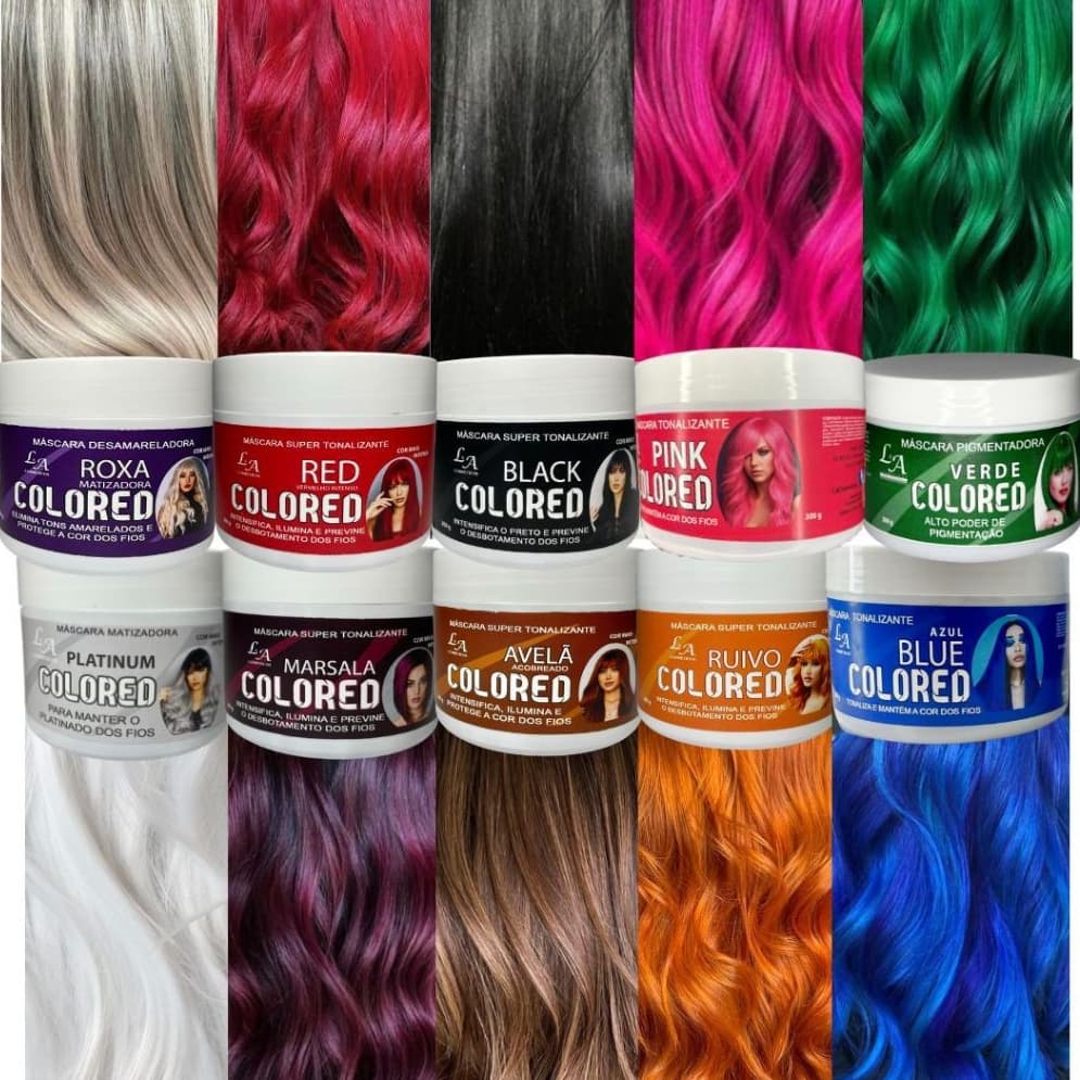 Tonalizante Matizadora Black - Avela - Ruivo - Pink -Sem Amônia 100% Natural 300g Escolha A Sua