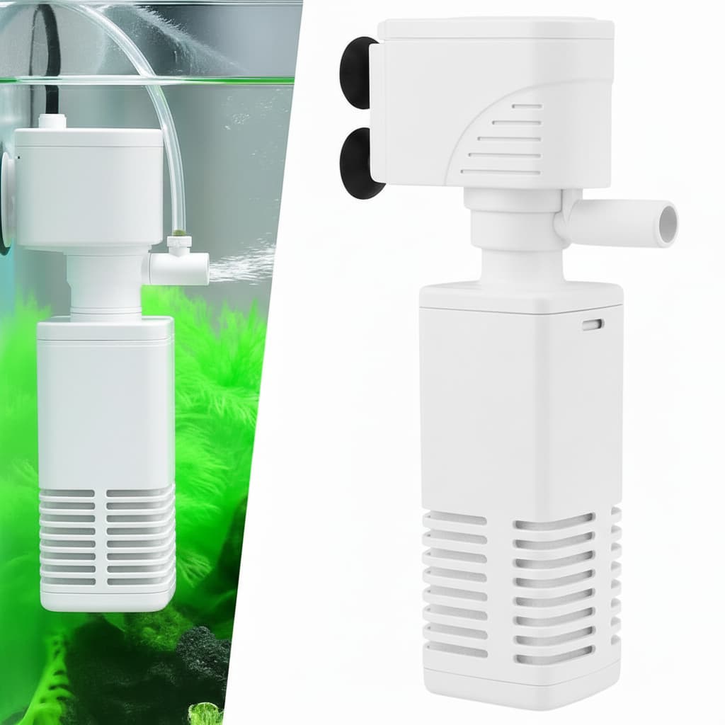 FILTRO INTERNO AQUARIO 400L/H SUBMERSO COM BOMBA AERADOR DE OXIGENIO PARA AQUÁRIOS ATÉ 40L