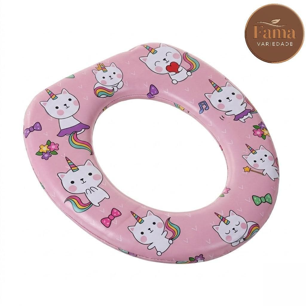 Assento Redutor Vaso Sanitário Infantil Almofadado Macio Seguro Desfralde Anatômico Fama