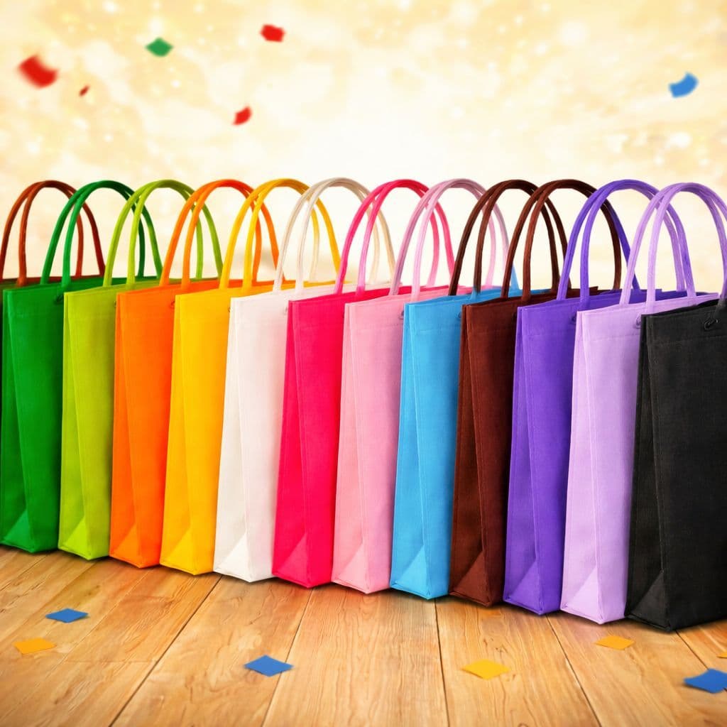 Sacola em TNT 60 gramatura,18x20cm,com Alça Cordão,10 Unidades, cada pacotes, super Resistente, SOLDADA