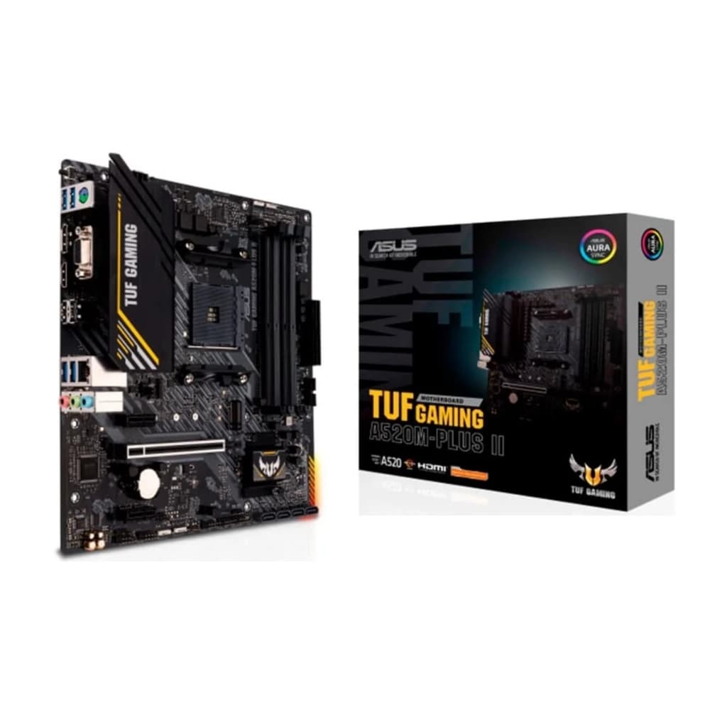 Placa Mãe ASUS TUF GAMING A520M-PLUS II, AMD AM4, mATX, DDR4