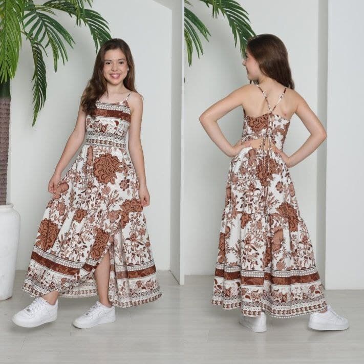 VESTIDO INFANTIL JUVENIL TRÊS MARIAS FLORAL