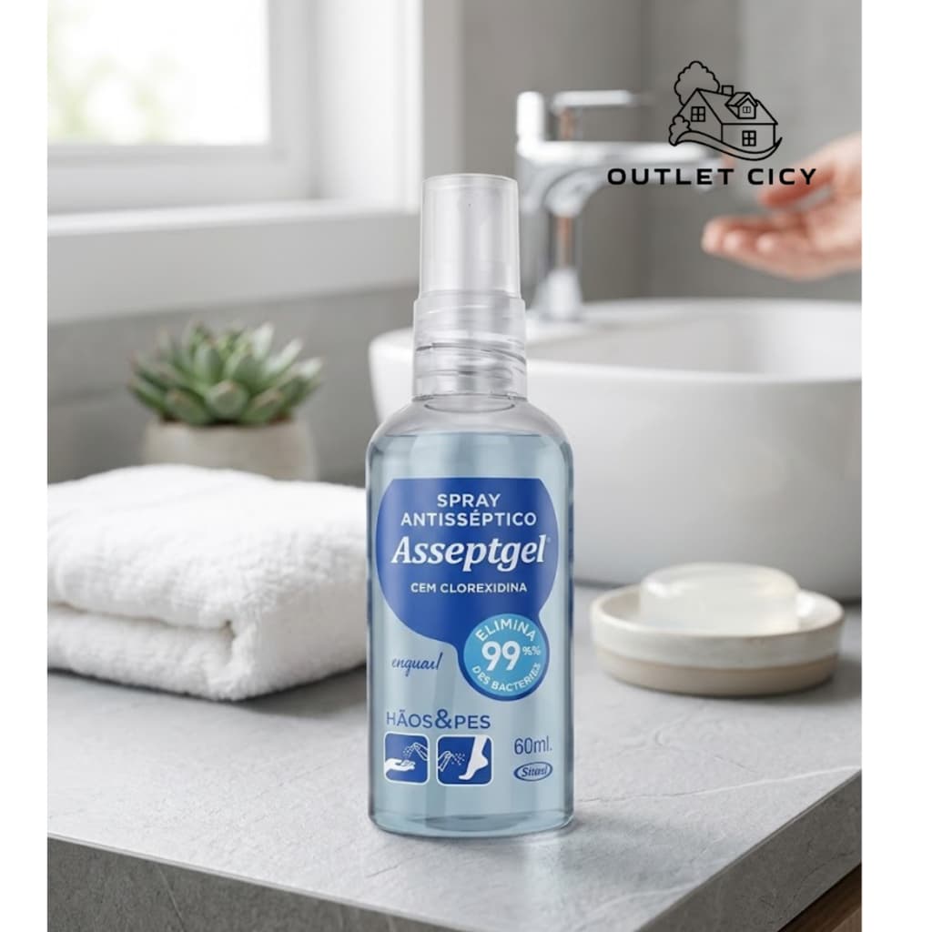 Spray   Antisseptico  Asseptgel  - Clorexidina  -Original 60 Ml
