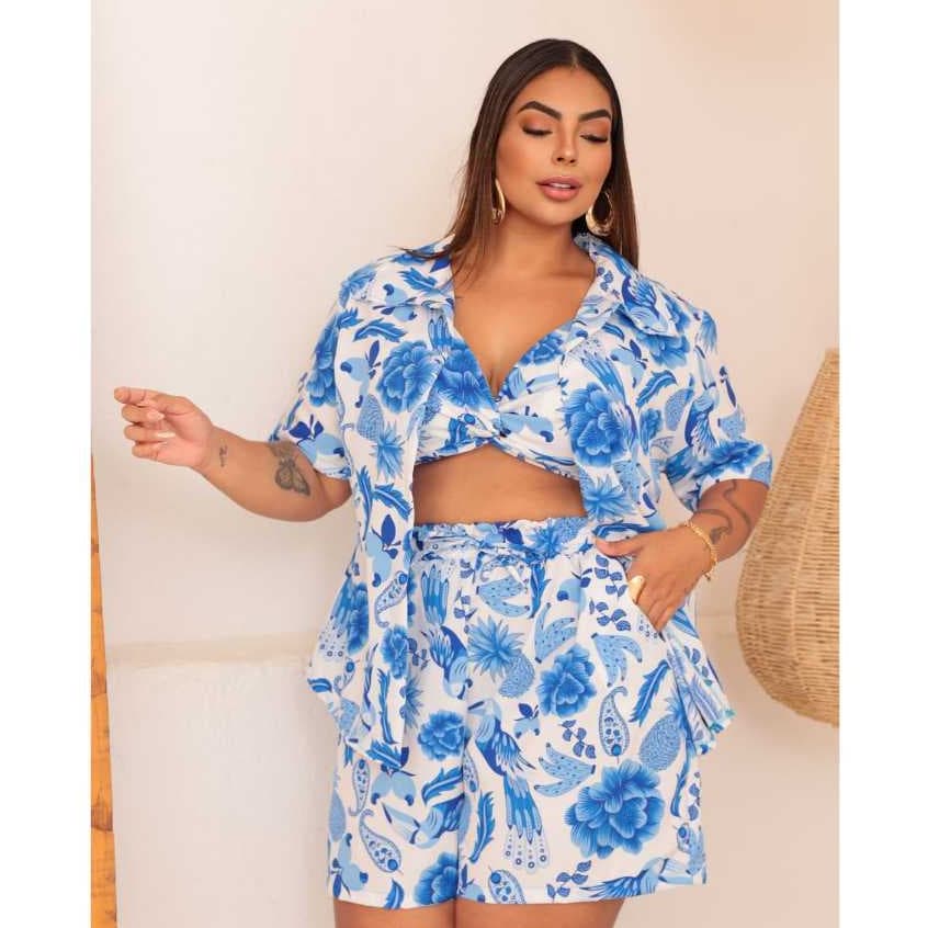 Trijunto Kimono Feminino Plus Size Moda Praia - Tendencia 2026