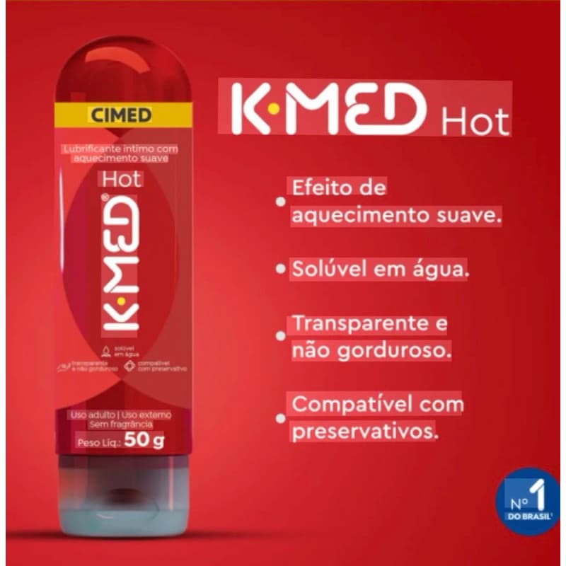 Lubrificante Íntimo K-Med 50g Anal/Vaginal - Fácil de Remover e Sem Odor