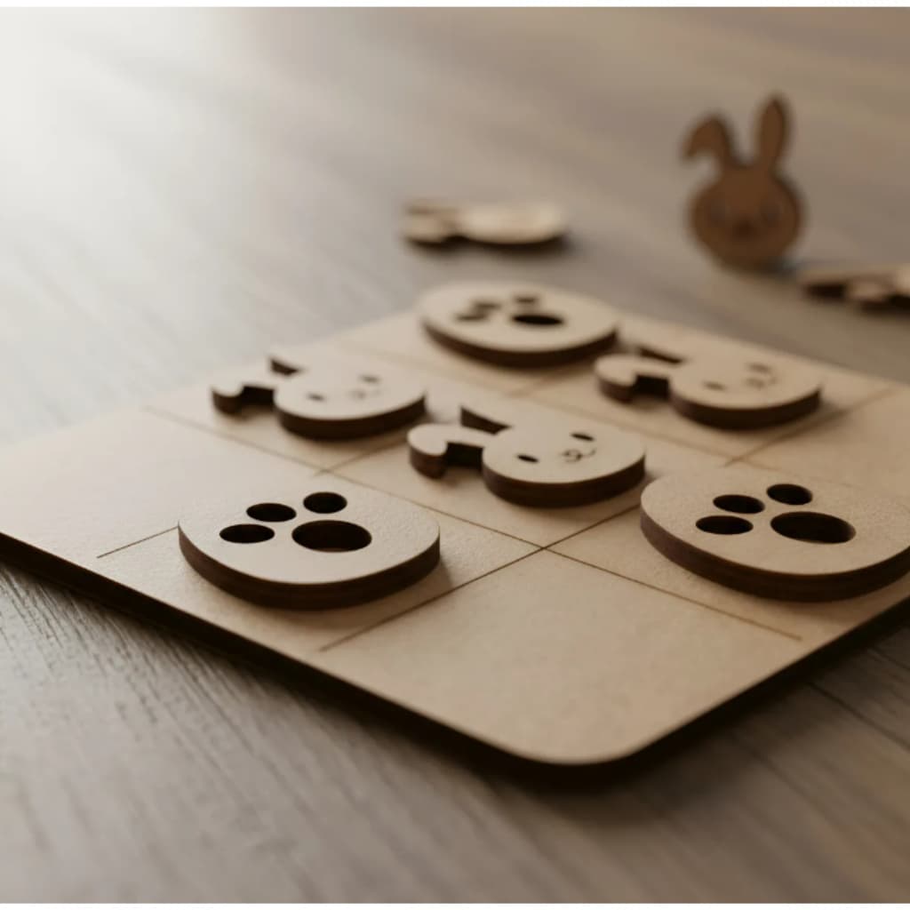 10 Jogos da velha Pascoa Ovo Coelho em MDF 10cm tabuleiro brinquedo presente lembrancinha kit