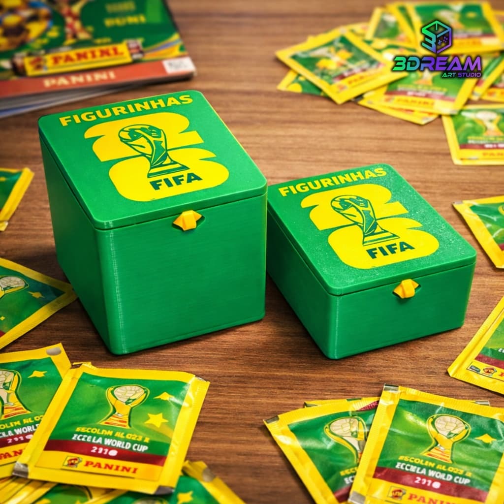 Porta Figurinha Caixa Estojo Organizador Copa do Mundo 2026 Case Trocas Coleção Album da Copa
