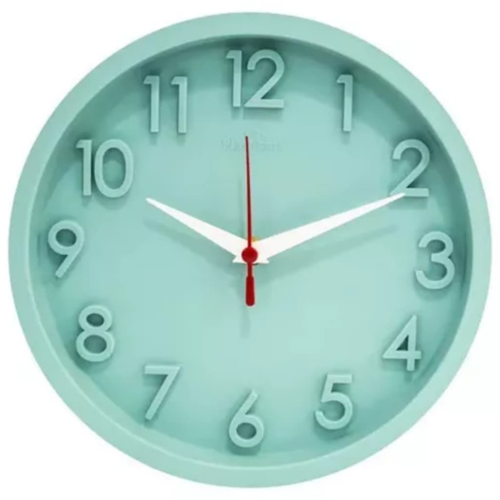 Relogio de Parede 3D Sigma Verde Plashome Escritório Cozinha Sala Com Mecanismo Silencioso