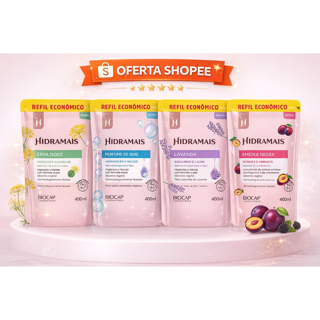 HIDRAMAIS REFIL ECONÔMICO 400ML - ESCOLHA O SEU  🔥