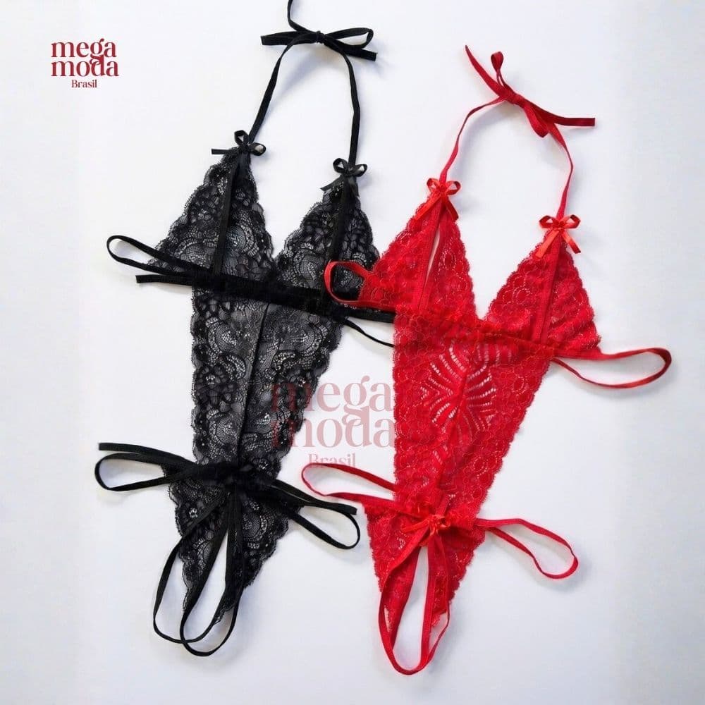 Body Lingerie Apressadinha de Renda Sexy Feminino Marido Apressado Todo de Amarração Ajustável