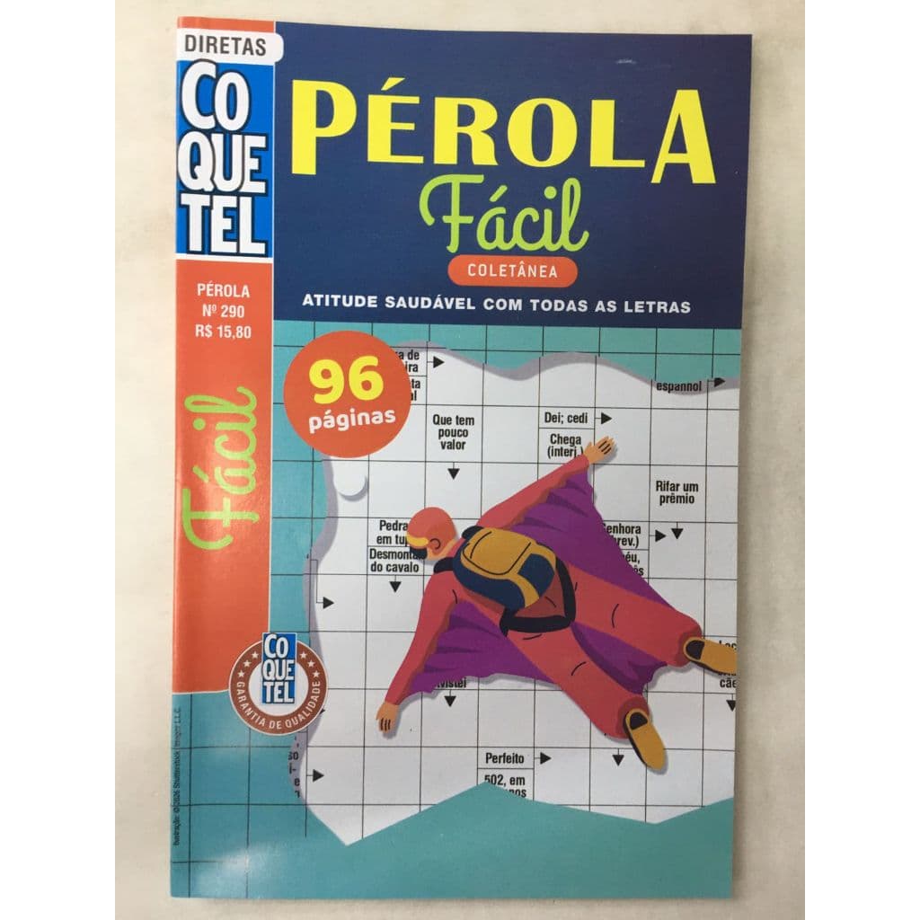 Passatempo Coquetel Pérola Palavras Cruzadas Fácil