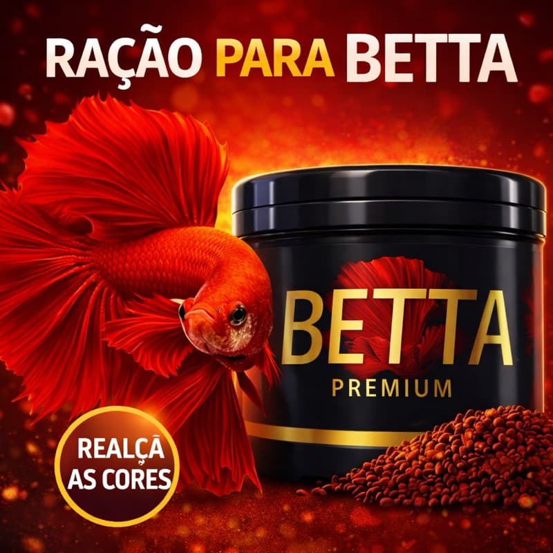 Ração Poytara Betta Black Line 14g - Realça Cor e Imunidade