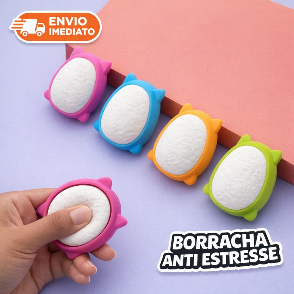 Borracha Anti Estresse/Maped- Em 4 cores